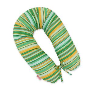 Pregnancy pillow- Green-yellow strips