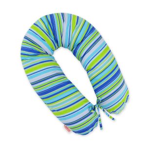 Pregnancy pillow- Blue-green strips