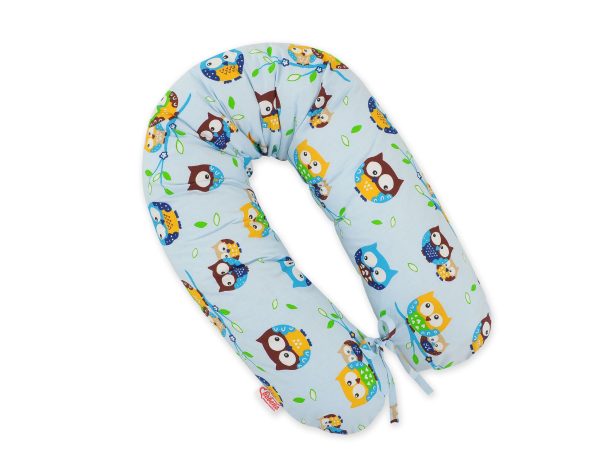 Pregnancy pillow- Longer- Owls on blue
