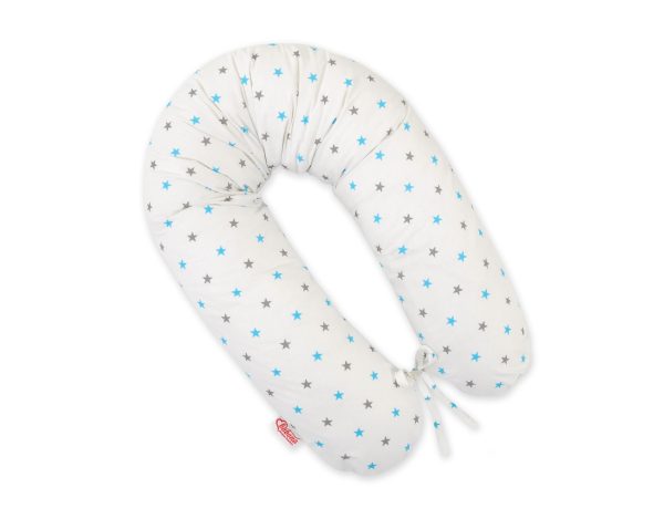 Multifunctional pregnancy pillow Longer - Stars turquoise-grey
