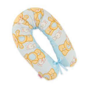 Pregnancy pillow - Longer- Cuddly teddy bear blue