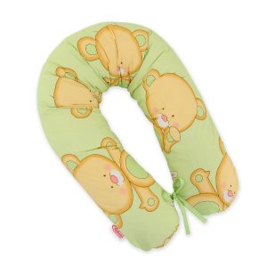 Pregnancy pillow- Longer- Cuddly teddy bear green