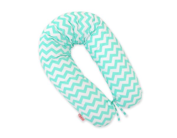 Multifunctional pregnancy pillow Longer - Chevron mint