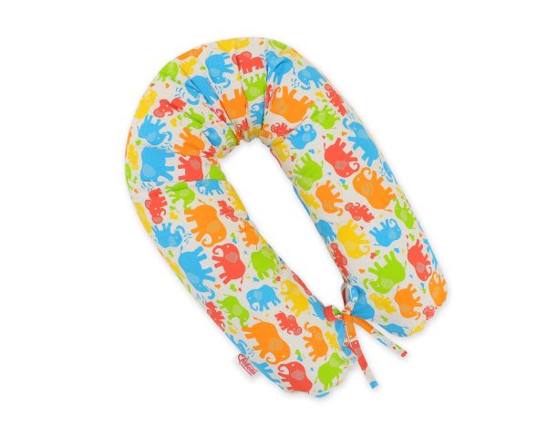 Pregnancy pillow- Longer- Colored elephants