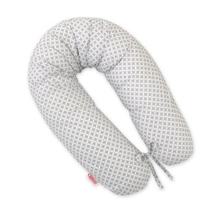 Multifunctional pregnancy pillow Longer - grey rosette