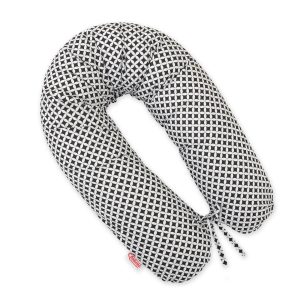 Multifunctional pregnancy pillow Longer - Black mini-rosette
