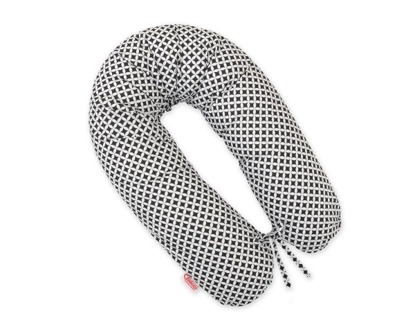 Multifunctional pregnancy pillow Longer - Black mini-rosette