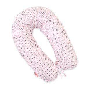 Pregnancy pillow- Longer, removable pillowcase - pink dots