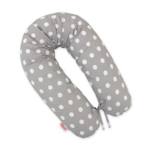 Multifunctional pregnancy pillow Longer - gray with white dots