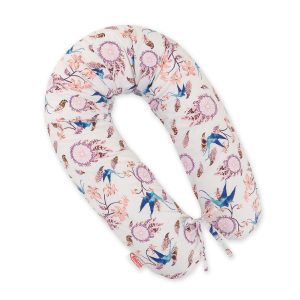 Pregnancy pillow- swallows blue