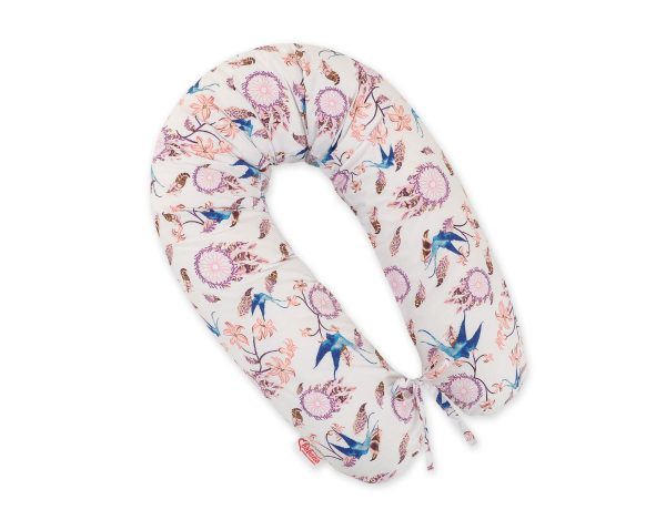 Pregnancy pillow- swallows blue