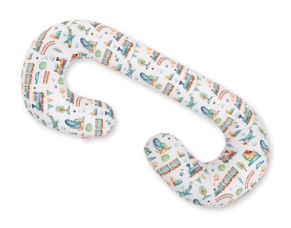 Maternity Support Pillow C - turquoise train - Image 2
