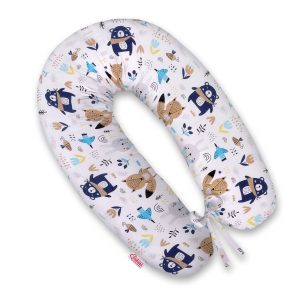Multifunctional pregnancy pillow Longer - navy blue bears