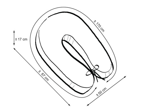 Pregnancy pillow- Longer- Green strips - Image 2