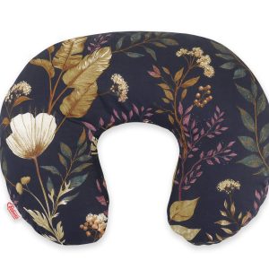 Breastfeeding Pillow Nursing Croissant Pillow, removable, Hands-Free Feeding- Floristic