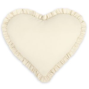 Dekoracyjna poduszka serce - cream