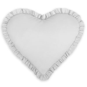 Decorative heart pillow - gray