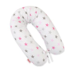 Multifunctional pregnancy pillow Longer - Grey-pink stars