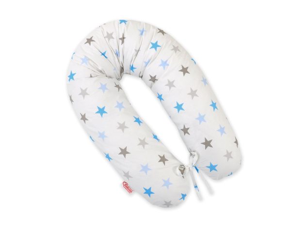 Multifunctional pregnancy pillow Longer - Grey-blue stars
