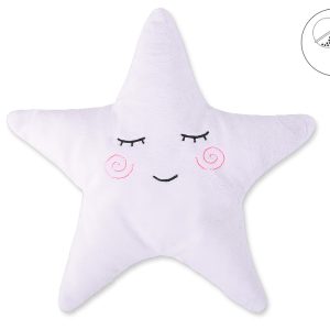Pillow LITTLE STAR with rattle- white