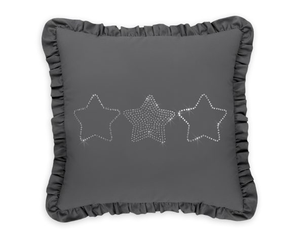 Decorative pillow with application - anthracite - Image 3
