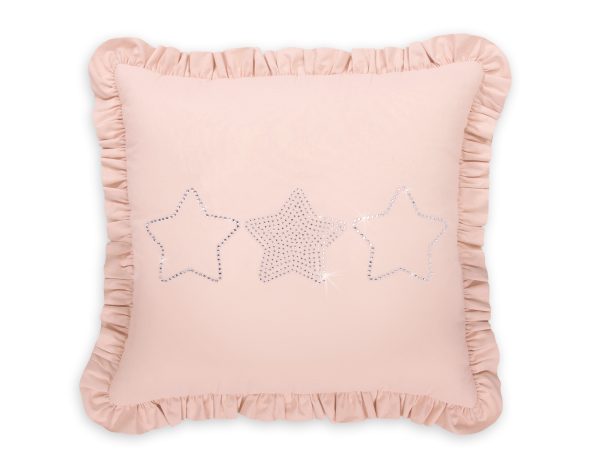 Decorative pillow with application - powder pink - Image 4