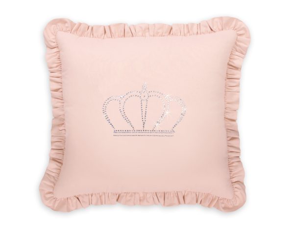 Decorative pillow with application - powder pink - Image 6