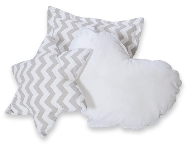 Teepee tent for kids + playmat + pillows + decorative feathers - Chevron grey - Image 6