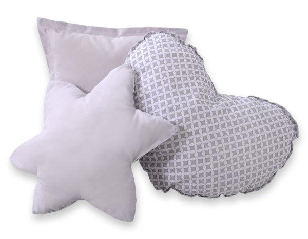 Teepee tent for kids + playmat + pillows + decorative feathers - Grey rosette - Image 6