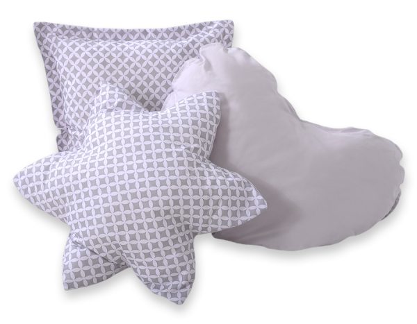 Teepee tent for kids + playmat + pillows + decorative feathers - Grey rosette - Image 7
