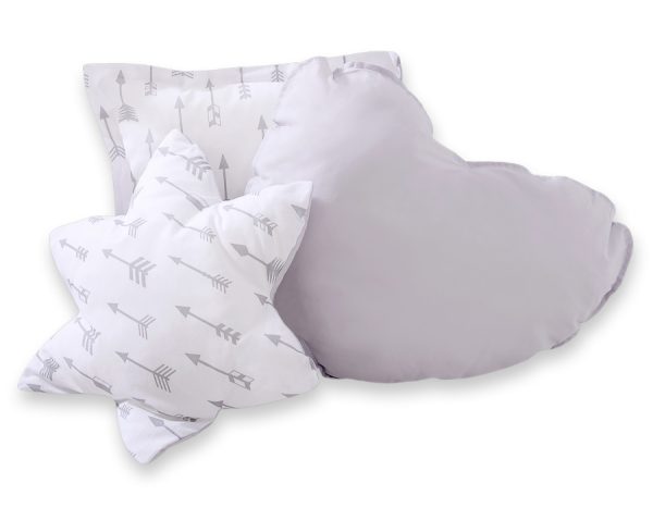 Teepee tent for kids + playmat + pillows + decorative feathers - Grey arrows - Image 6