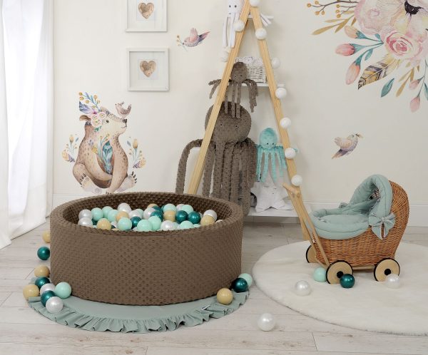 Ball-pit minky H-30 cm with balls 300pcs - chocolate - Image 13