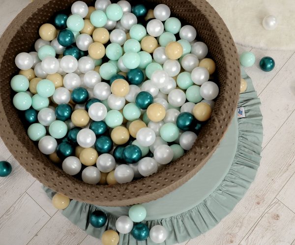 Plastic balls for the dry pool 50pcs - pearl green - Image 5
