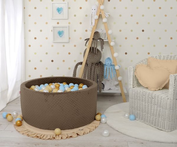 Ball-pit minky H-40 cm with balls 200pcs - chocolate - Image 12
