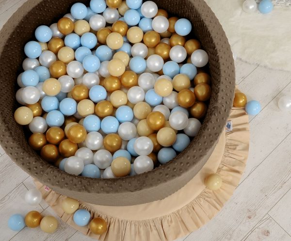 Ball-pit minky H-40 cm with balls 200pcs - chocolate - Image 13