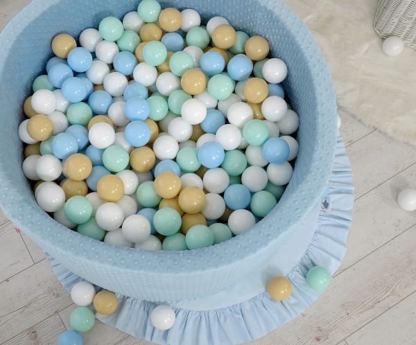 Ball-pit minky H-40 cm with balls 200pcs- misty blue - Image 11