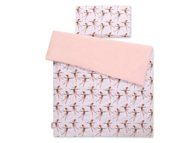 Baby cotton bedding set 2-pcs 135x100 cm - ballerinas pink - Image 2