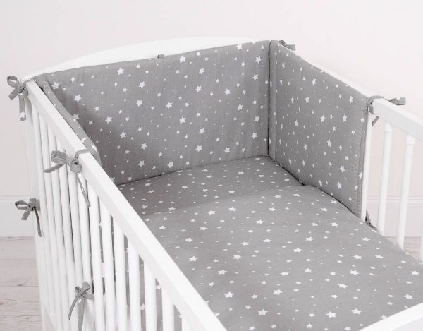 Baby cotton bedding set 2-pcs 135x100 - mini stars white - Image 2