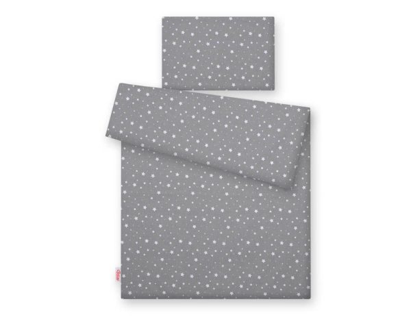 Baby cotton bedding set 2-pcs 135x100 - mini stars white - Image 3