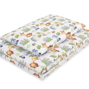 Baby cotton bedding set 2-pcs 135x100 cm- Forest Adventure