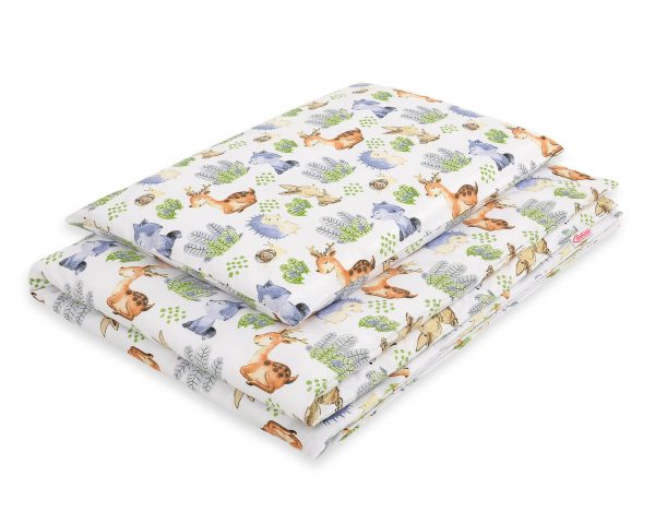 Baby cotton bedding set 2-pcs 120x90 cm- Forest Adventure