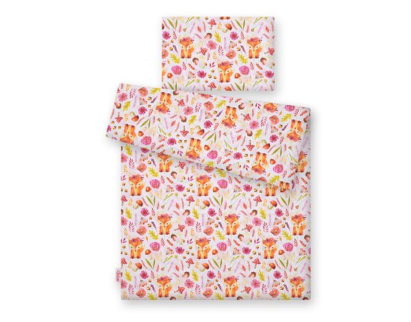 Baby cotton bedding set 2-pcs - fox in a wreath - Image 2