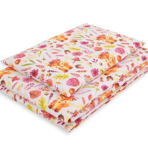 Baby cotton bedding set 2-pcs - fox in a wreath