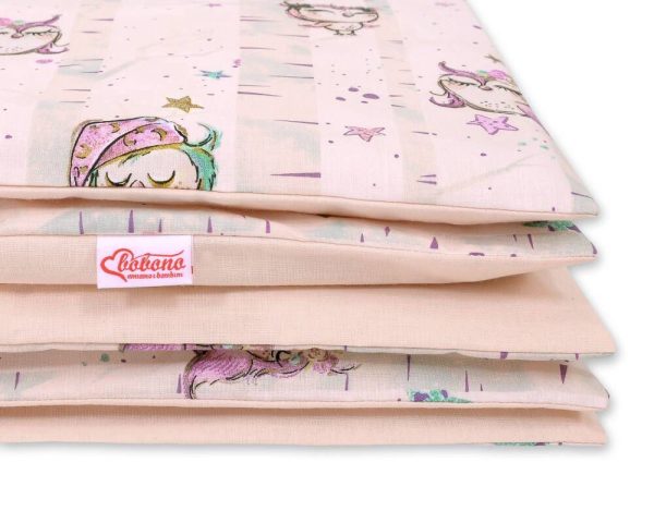 Baby cotton bedding set 2-pcs 135x100 cm- owls cream - Image 2