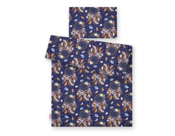 Baby cotton bedding set 2-pcs 120x90 cm- dream catchers dark blue - Image 4