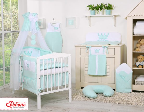 Bedding set 5-pcs with canopy- Little Prince mint - Image 2