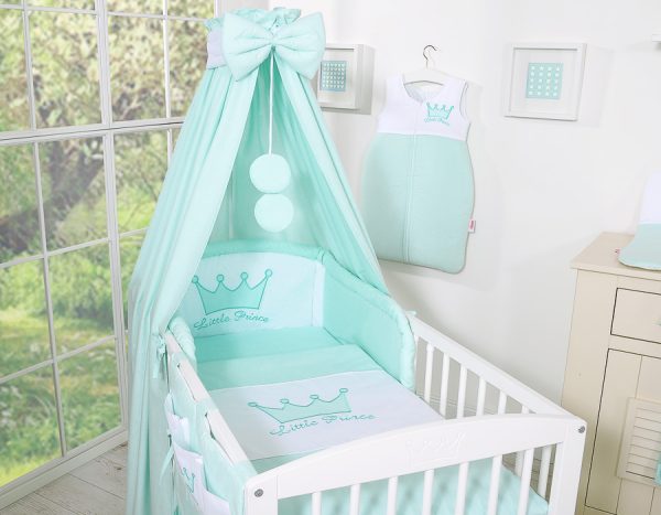Bedding set 5-pcs with canopy- Little Prince mint - Image 5