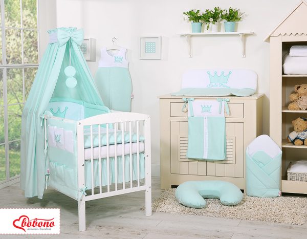 Bedding set 5-pcs with canopy- Little Prince mint - Image 7