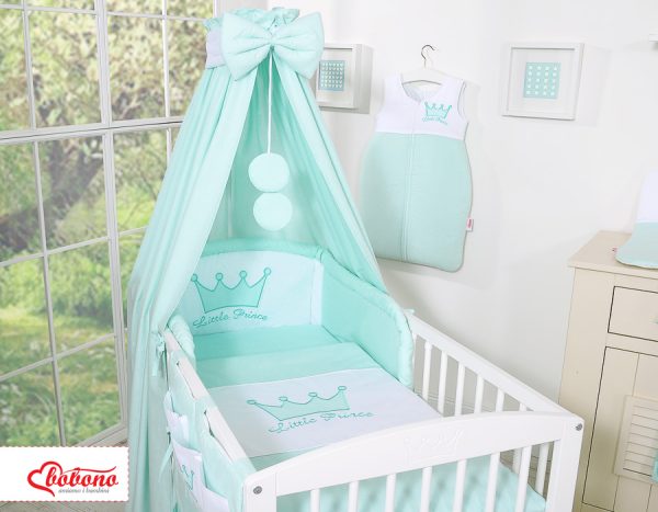 Bedding set 5-pcs with canopy- Little Prince mint - Image 8