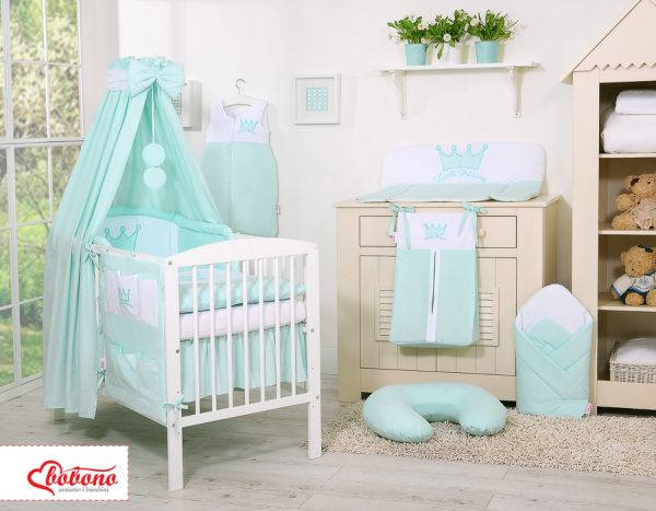 Bedding set 5-pcs with canopy- Little Prince mint - Image 9
